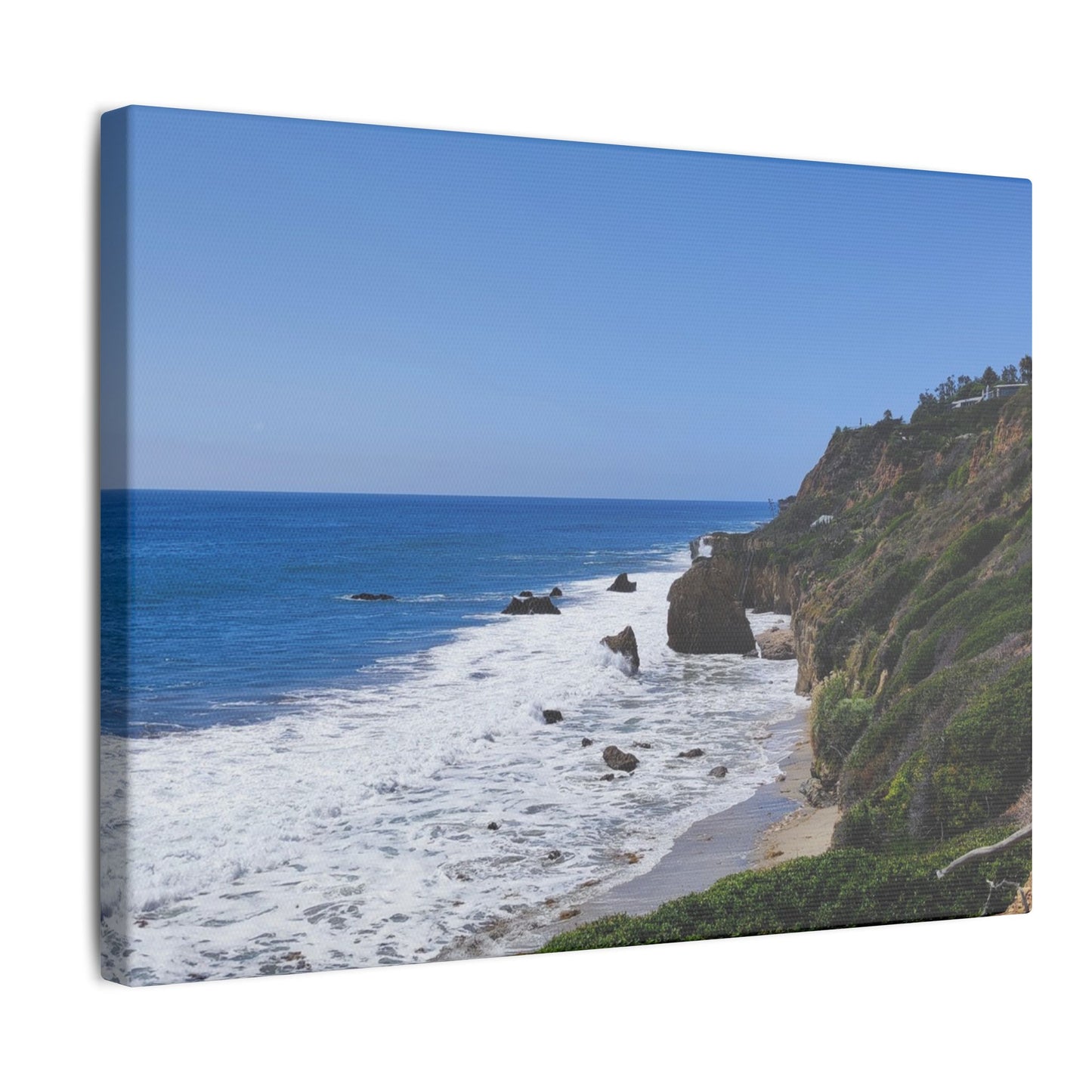 OCEAN SERENE COASTAL LANDSCAPE MATTE CANVAS PRINT WALL ART - Varnish & Vibe