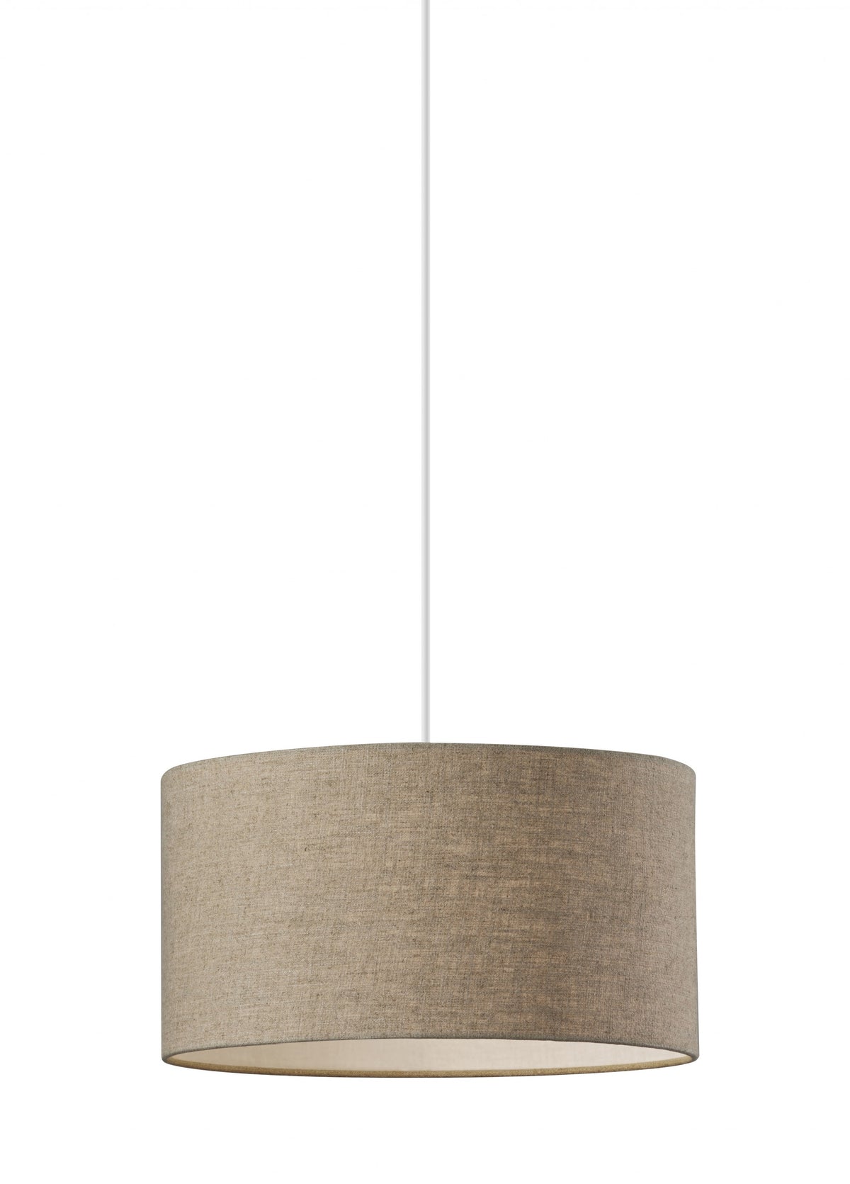 BURLAP FABRIC LIGHT BROWN ELECTRIC DRUM PENDANT LAMP - Varnish & Vibe