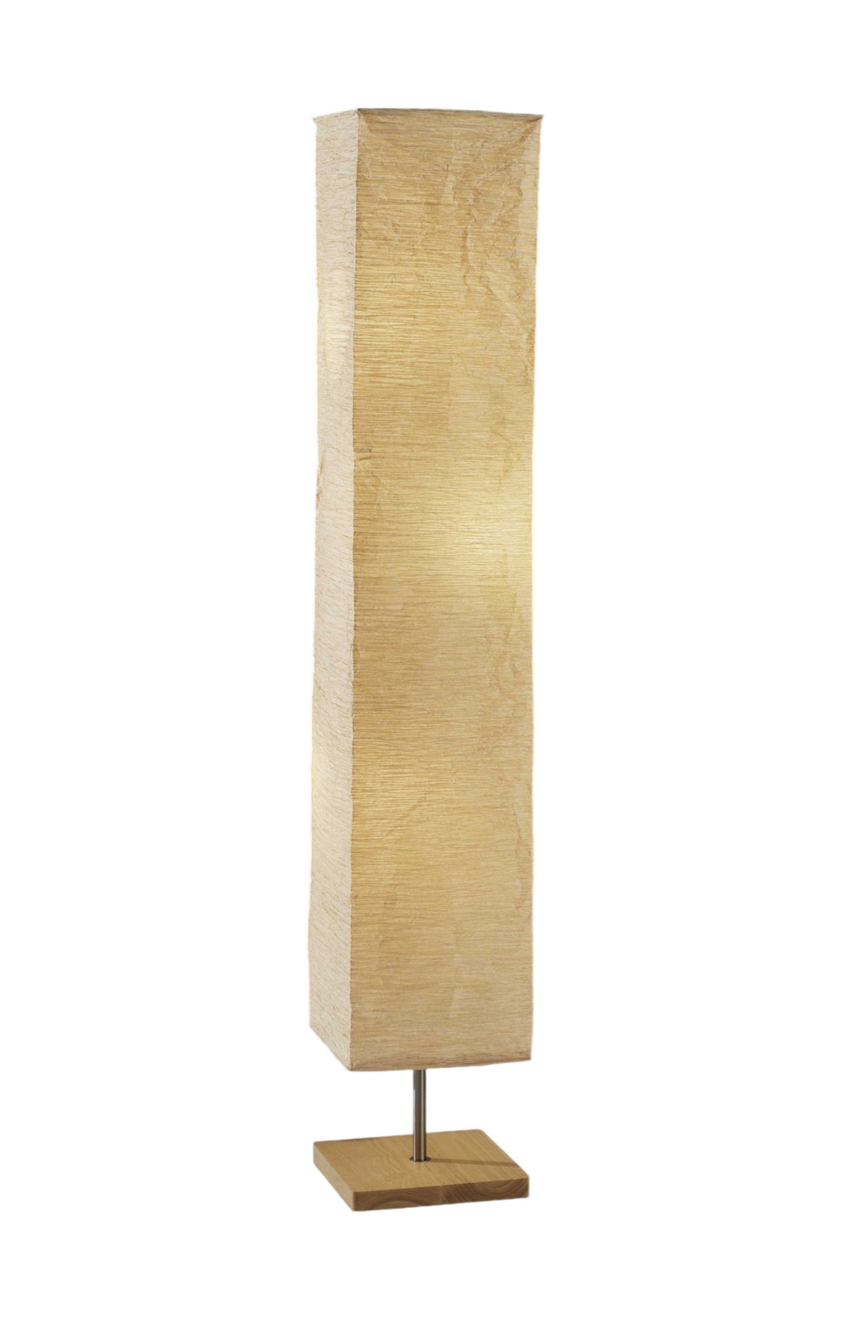 58" NATURAL COLUMN FLOOR LAMP WITH NATURAL PAPER SHADE - Varnish & Vibe