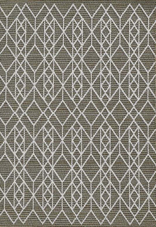 LAKEVIEW 4' x 6' GRAY GEOMETRIC OUTDOOR RUG