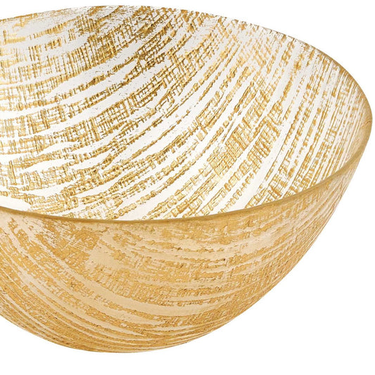 crafted glass gold accent salad, glass gold accent salad serving, gold accent salad serving bowl, glass gold accent salad, gold accent salad serving