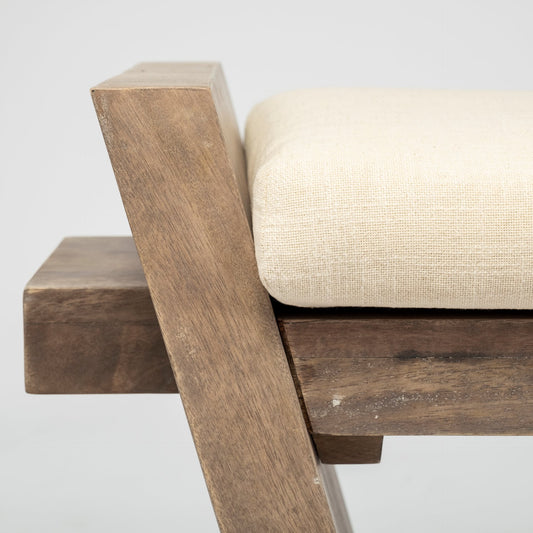 HERMOSA UPHOLSTERED WOOD BENCH