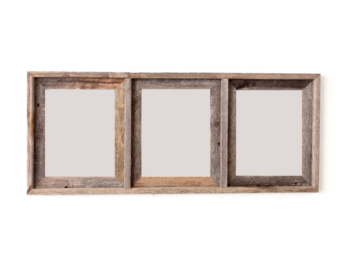 8" X 10" GRAY DISTRESSED SOLID WOOD HANGING PICTURE FRAME - Varnish & Vibe