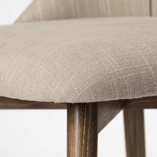 REDONDO SET OF TWO CREAM FABRIC CHAIRS