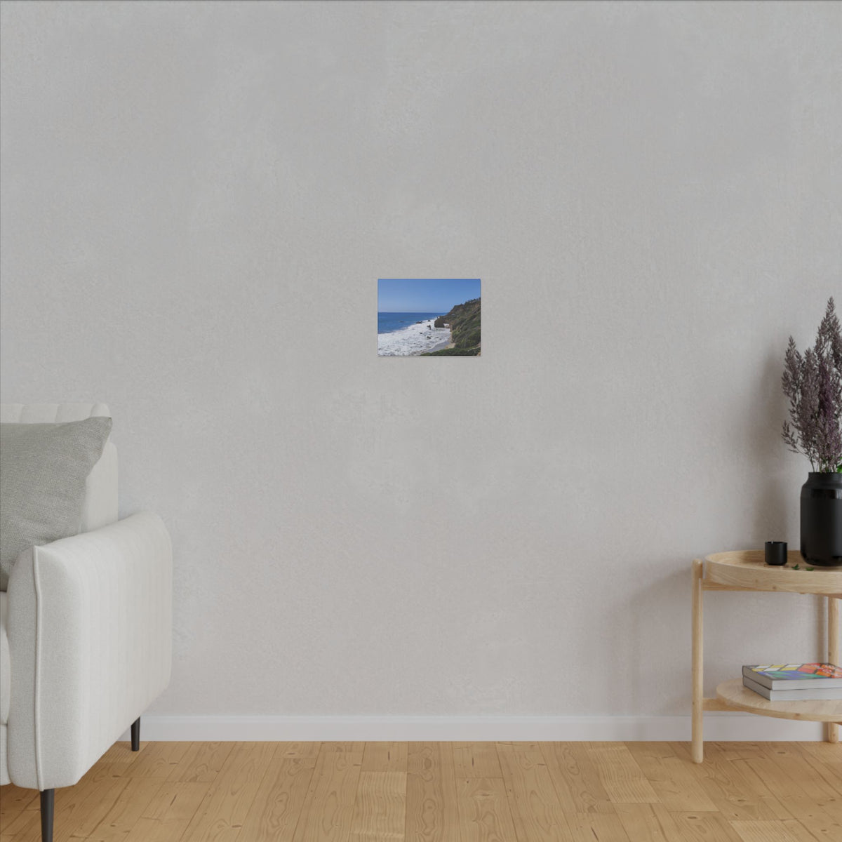OCEAN SERENE COASTAL LANDSCAPE MATTE CANVAS PRINT WALL ART - Varnish & Vibe