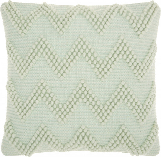 HERMOSA SEAFOAM GREEN CHEVRON THROW PILLOW