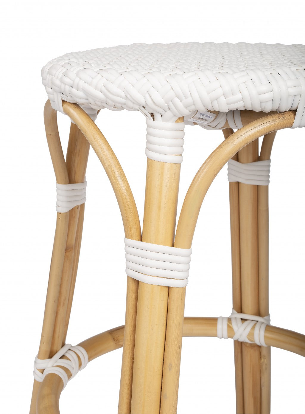 REDONDO WHITE RATTAN BAR STOOL - Varnish & Vibe