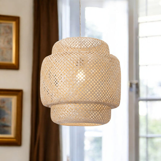 NATURAL BOHO WEAVE CEILING LAMP - Varnish & Vibe