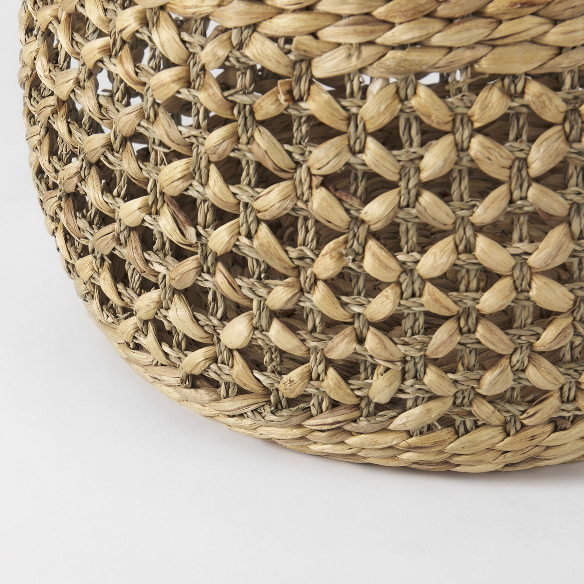 SET OF THREE BROWN WICKER BASKET - Varnish & Vibe