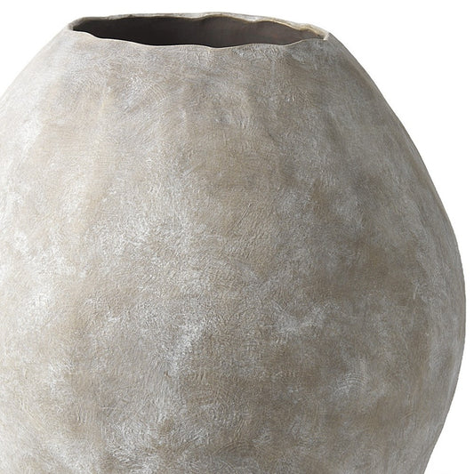 HERMOSA 28" TAN CERAMIC FLOOR VASE