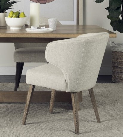 HERMOSA WINGBACK IVORY-WOOD DINING CHAIR - Varnish & Vibe