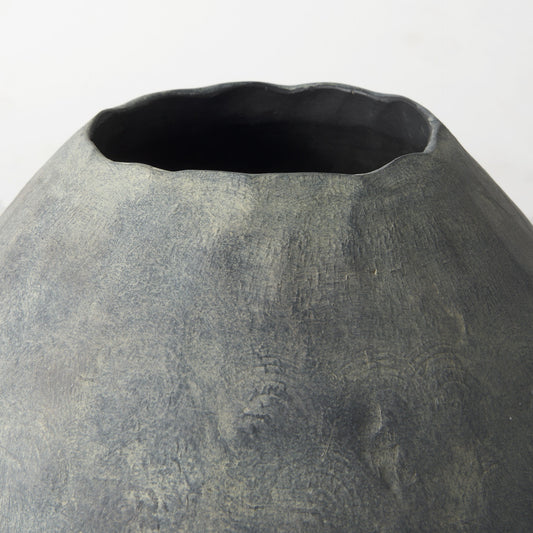 gray oval ceramic floor vase, oval ceramic floor vase, ceramic floor vase, 23" gray oval ceramic floor, 23" gray oval ceramic