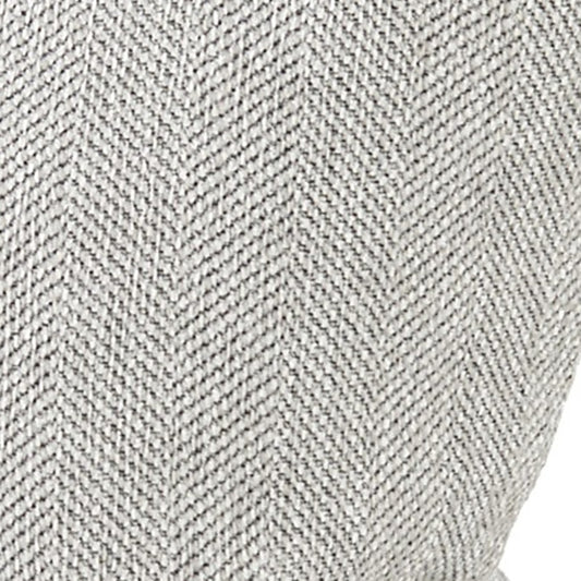 ASH GRAY BASKET WEAVE ACCENT THROW PILLOW