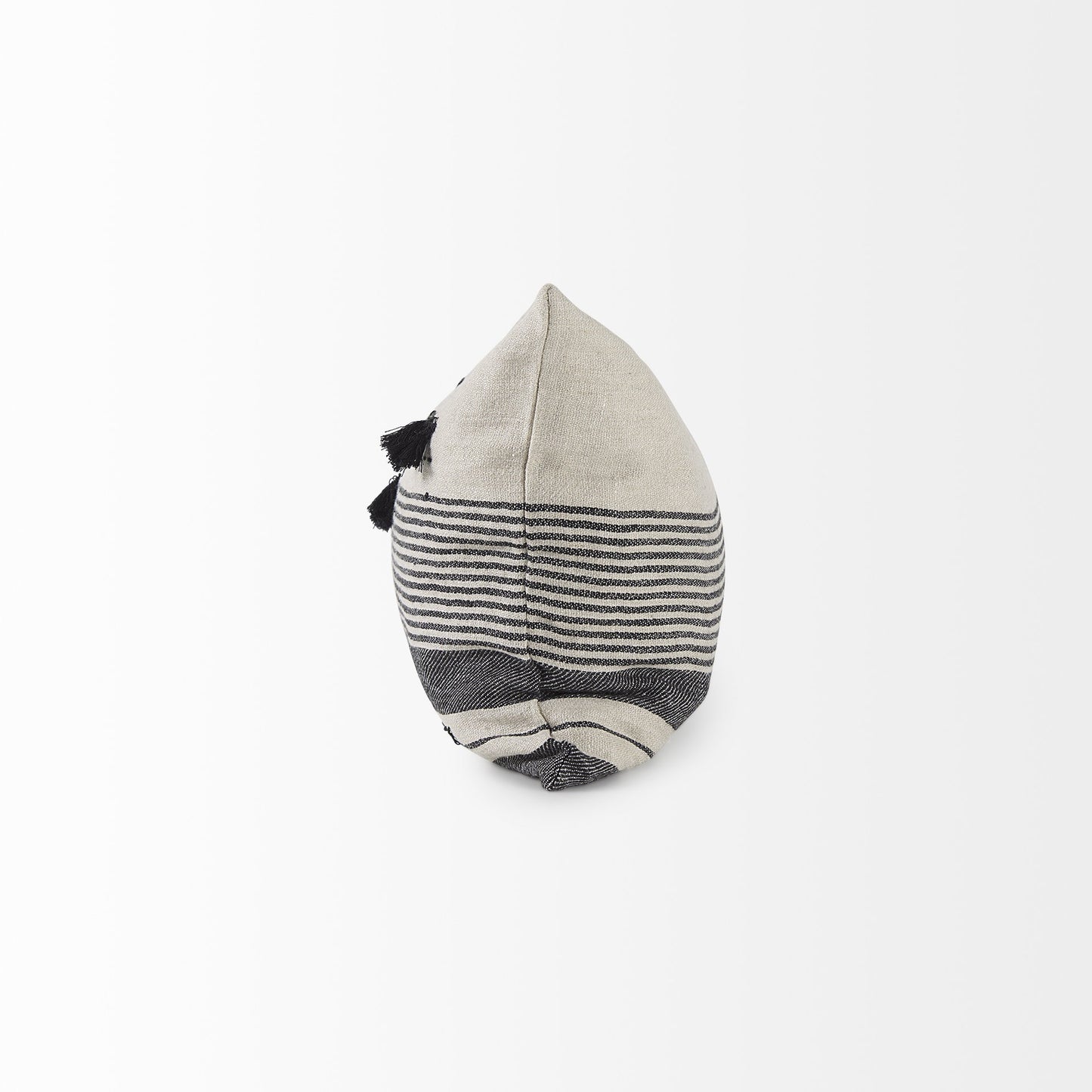 Baby hat with striped pattern on a white background