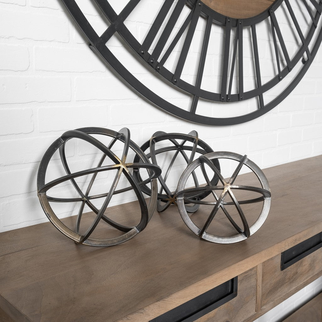 black metal tabletop sculpture, metal tabletop sculpture, black metal tabletop