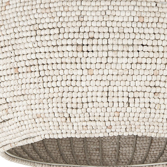 WHITEWASH BEADED HANGING CHANDELIER - Varnish & Vibe