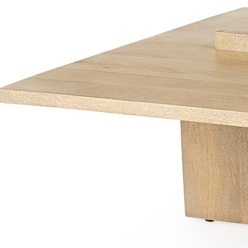 34" NATURAL WOOD COFFEE TABLE - Varnish & Vibe