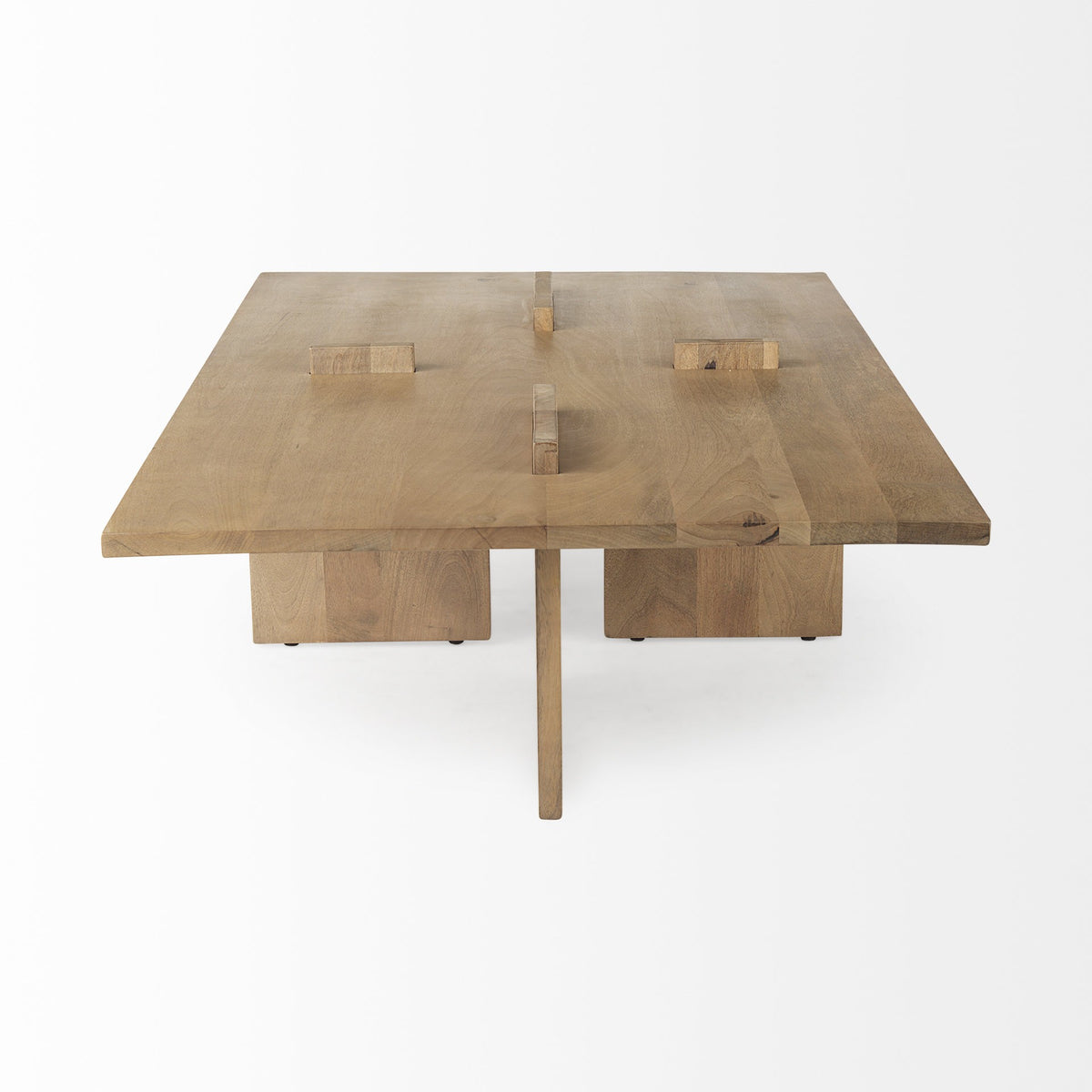 34" NATURAL WOOD COFFEE TABLE - Varnish & Vibe