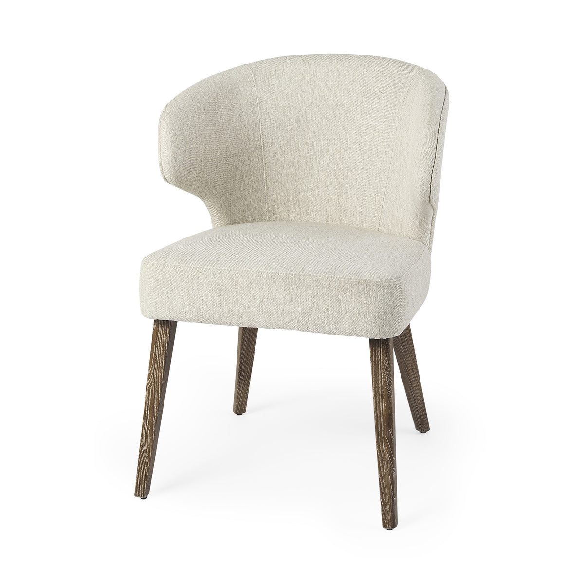 HERMOSA WINGBACK IVORY-WOOD DINING CHAIR - Varnish & Vibe