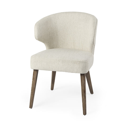 HERMOSA WINGBACK IVORY-WOOD DINING CHAIR
