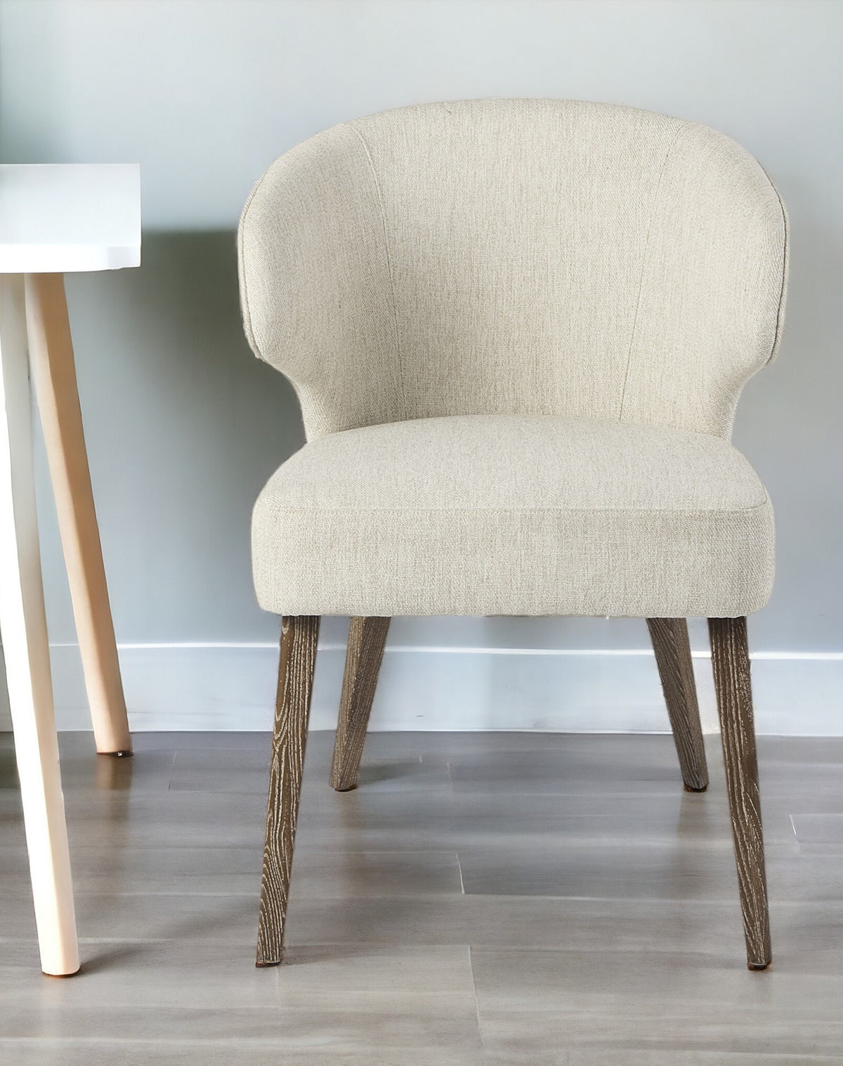 HERMOSA WINGBACK IVORY-WOOD DINING CHAIR - Varnish & Vibe