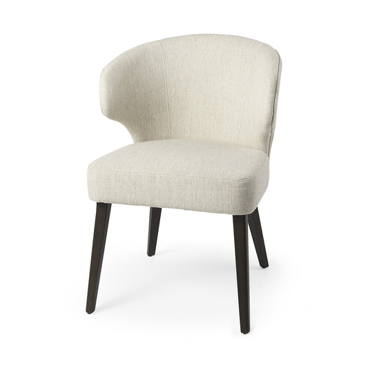 HERMOSA WINGBACK IVORY-BLACK DINING CHAIR