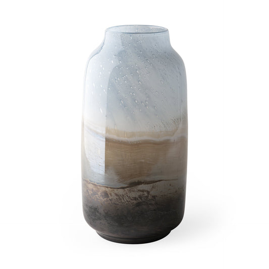 OCEAN 15" GLASS VASE