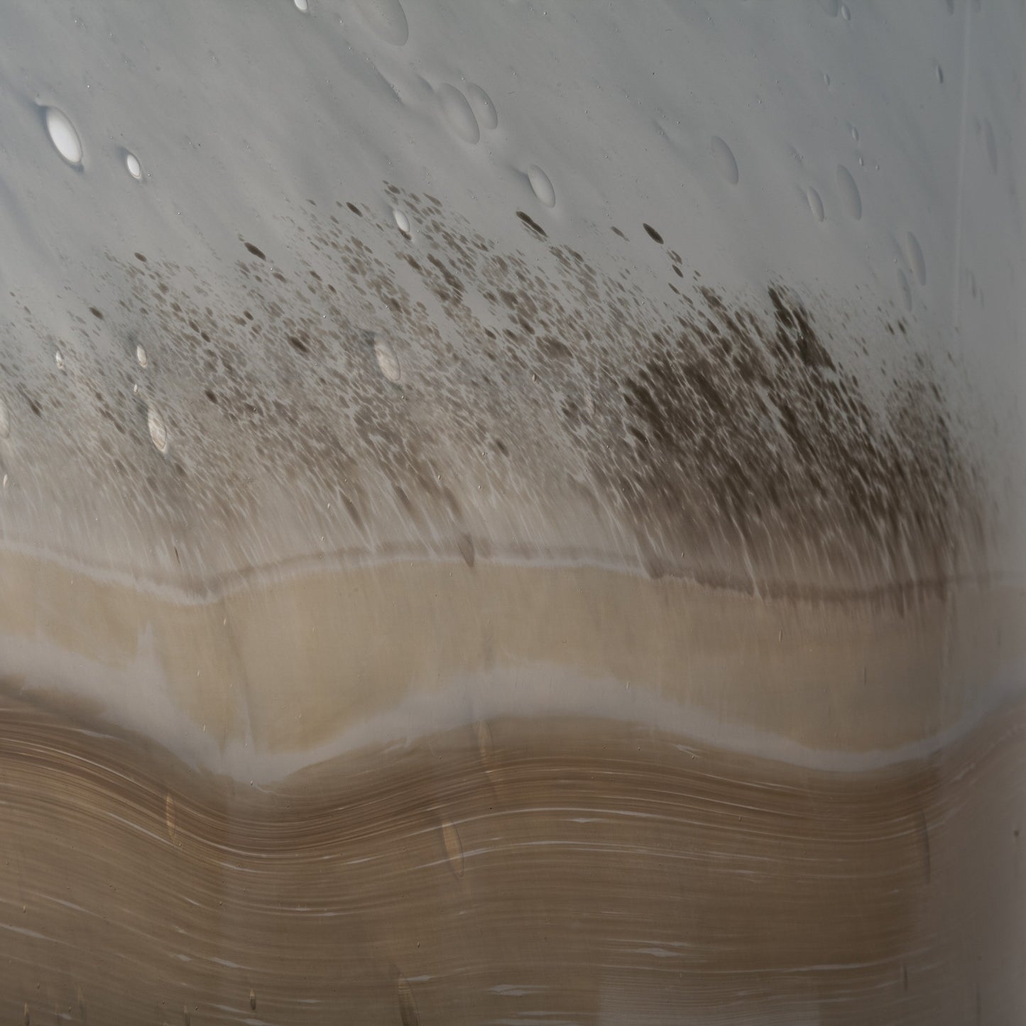 ocean wave colored bubble glass, glass oval urn glass vase, wave colored bubble glass oval, colored bubble glass oval urn, wave colored bubble glass