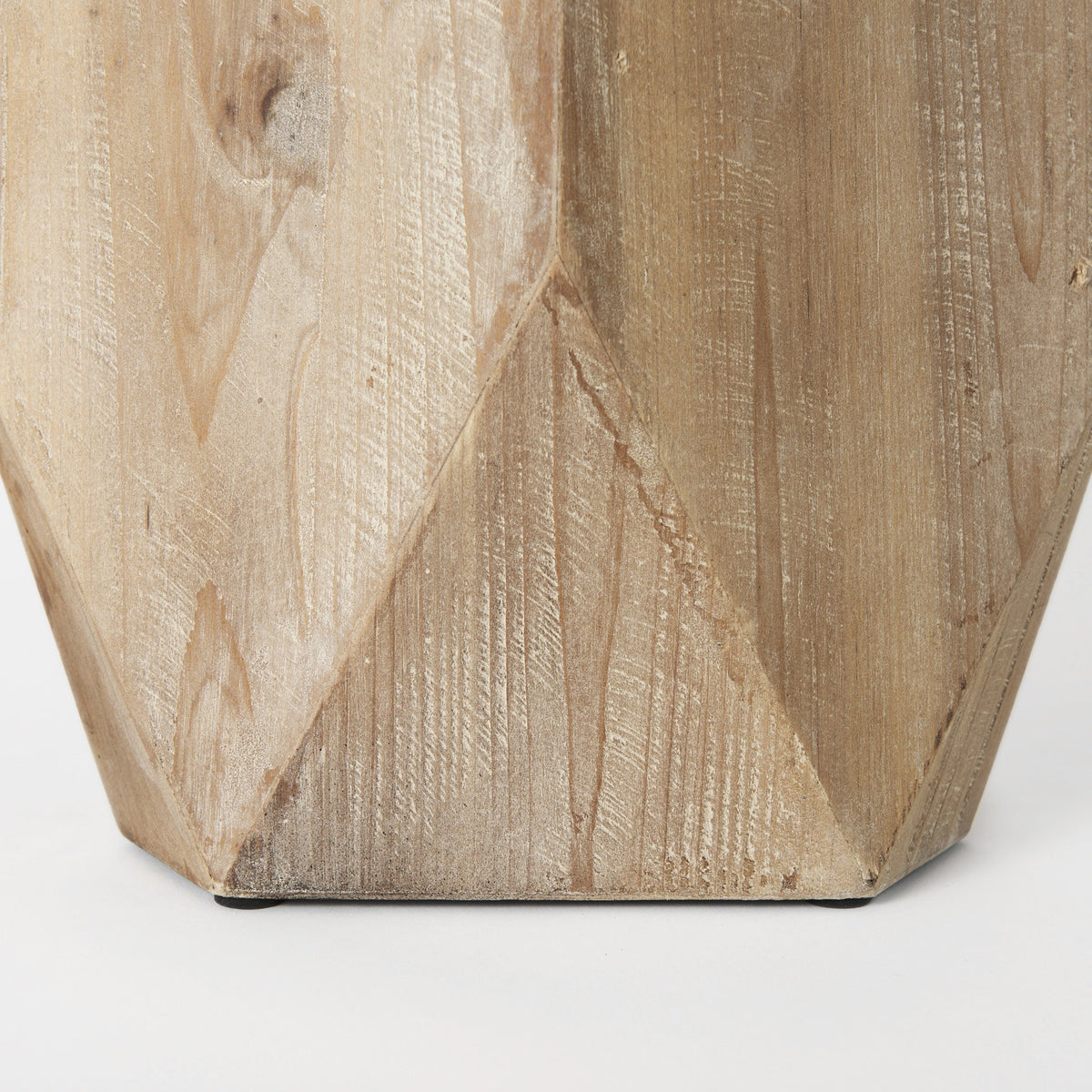 19" NATURAL GEOMETRIC CYLINDER SOLID WOOD TABLE VASE - Varnish & Vibe