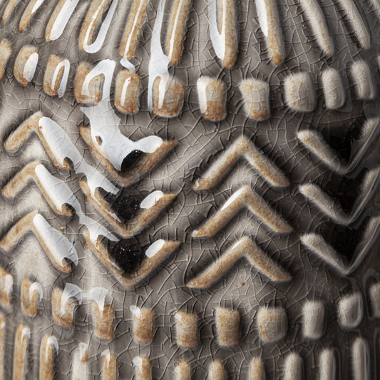 Close-up of a textured surface with geometric patterns