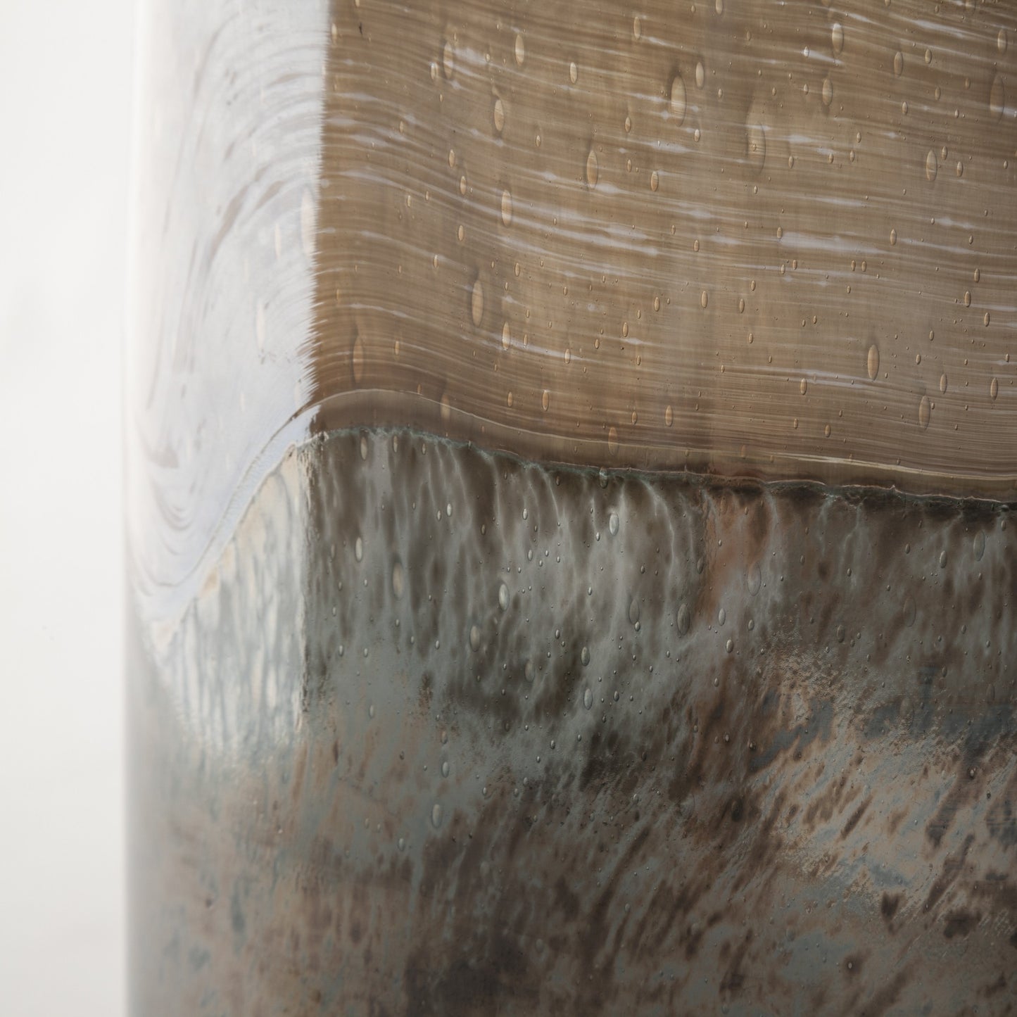 ocean wave colored bubble glass, glass oval urn glass vase, colored bubble glass oval urn, wave colored bubble glass oval, wave colored bubble glass