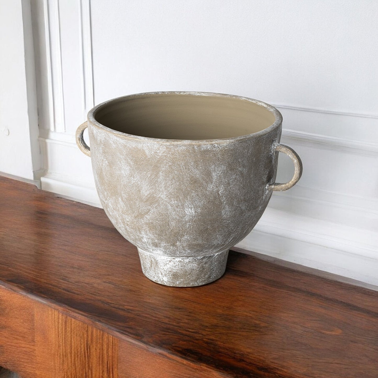 HERMOSA 10" BROWN CERAMIC TABLE VASE