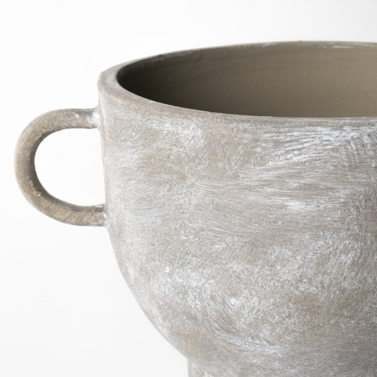 HERMOSA 7" BROWN CERAMIC TABLE VASE