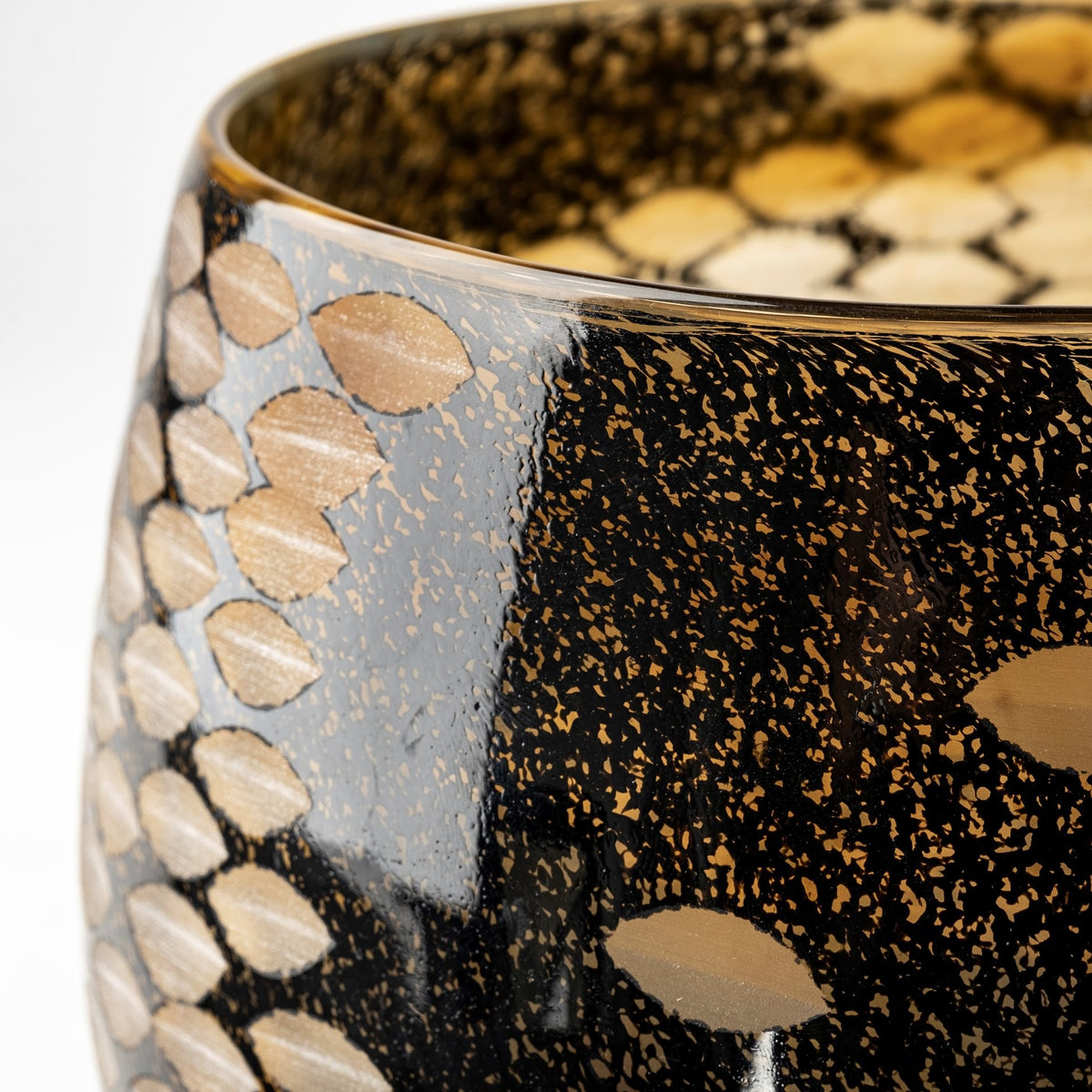 ARDMORE BLACK AND GOLD GLASS VASE - Varnish & Vibe