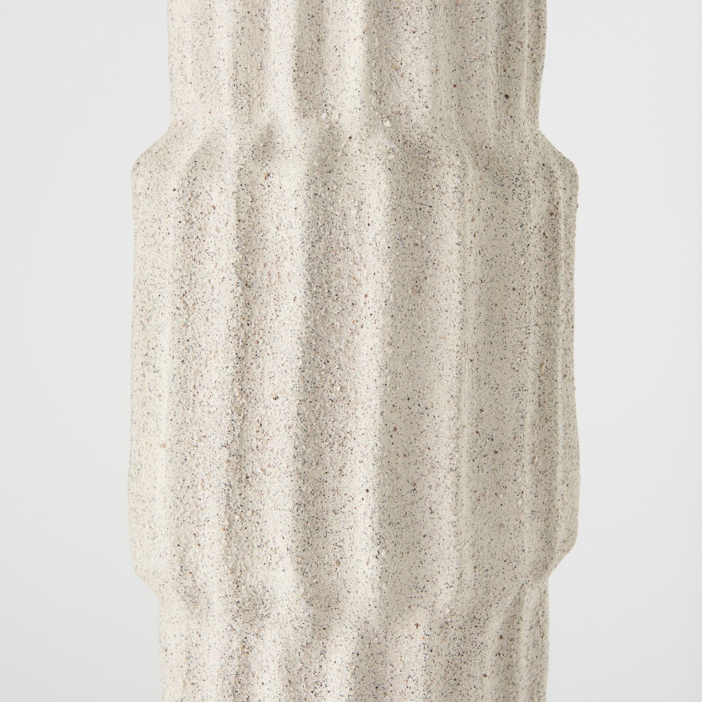 OCEAN 23" CREAM CYLINDER CERAMIC FLOOR VASE