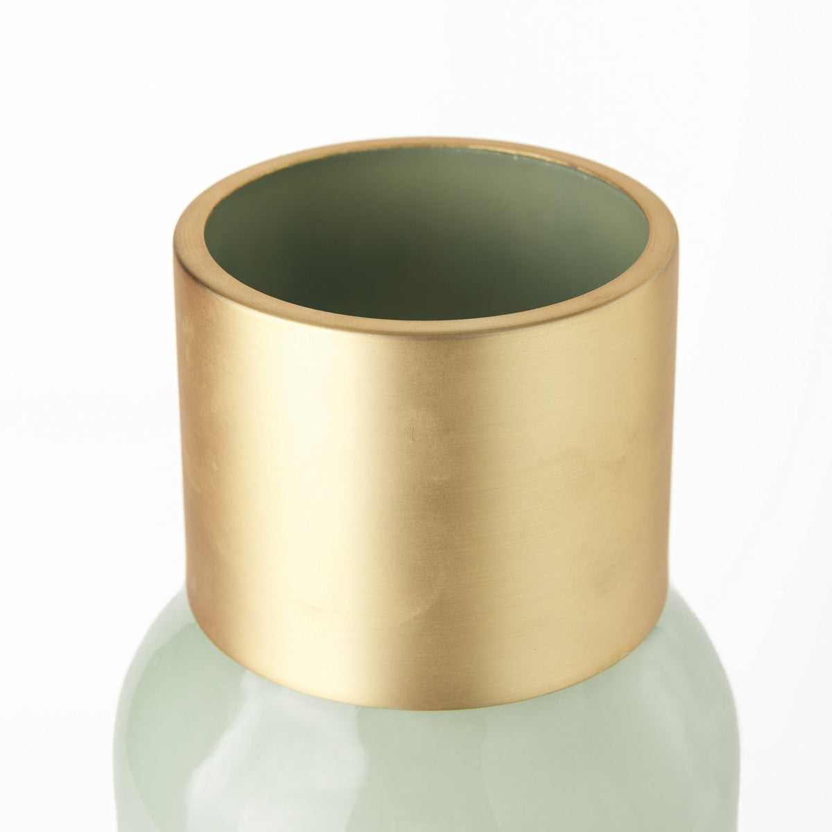REDONDO 17" GREEN CYLINDER GLASS TABLE VASE