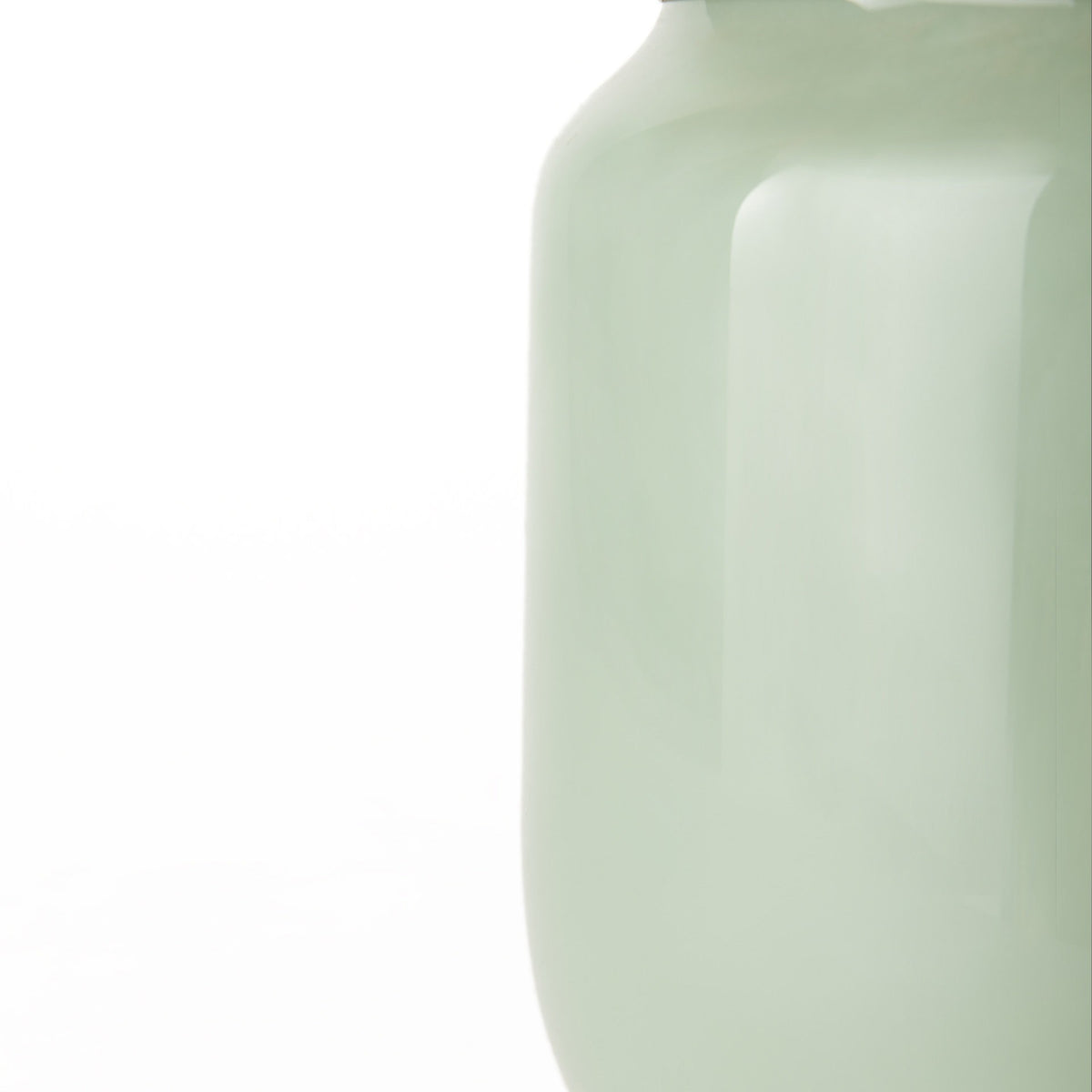 REDONDO 12" GREEN CYLINDER GLASS TABLE VASE