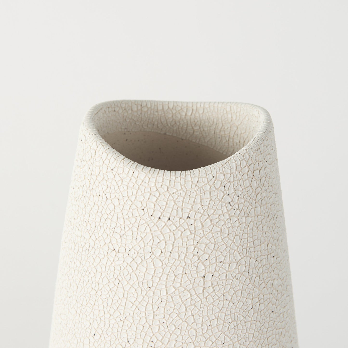 HERMOSA 14" CREAM CERAMIC TABLE VASE
