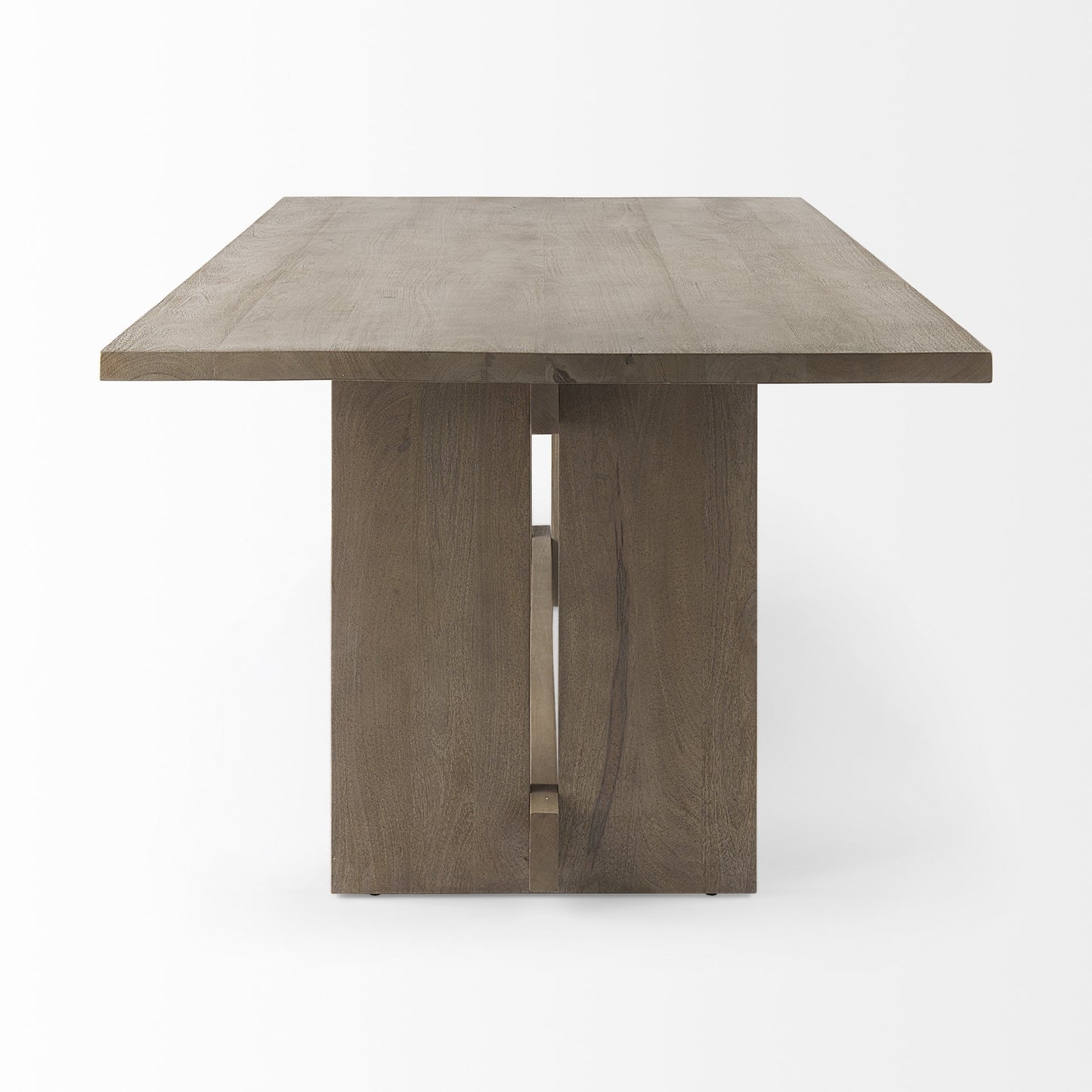 HERMOSA 84" TAUPE WOOD DINING TABLE