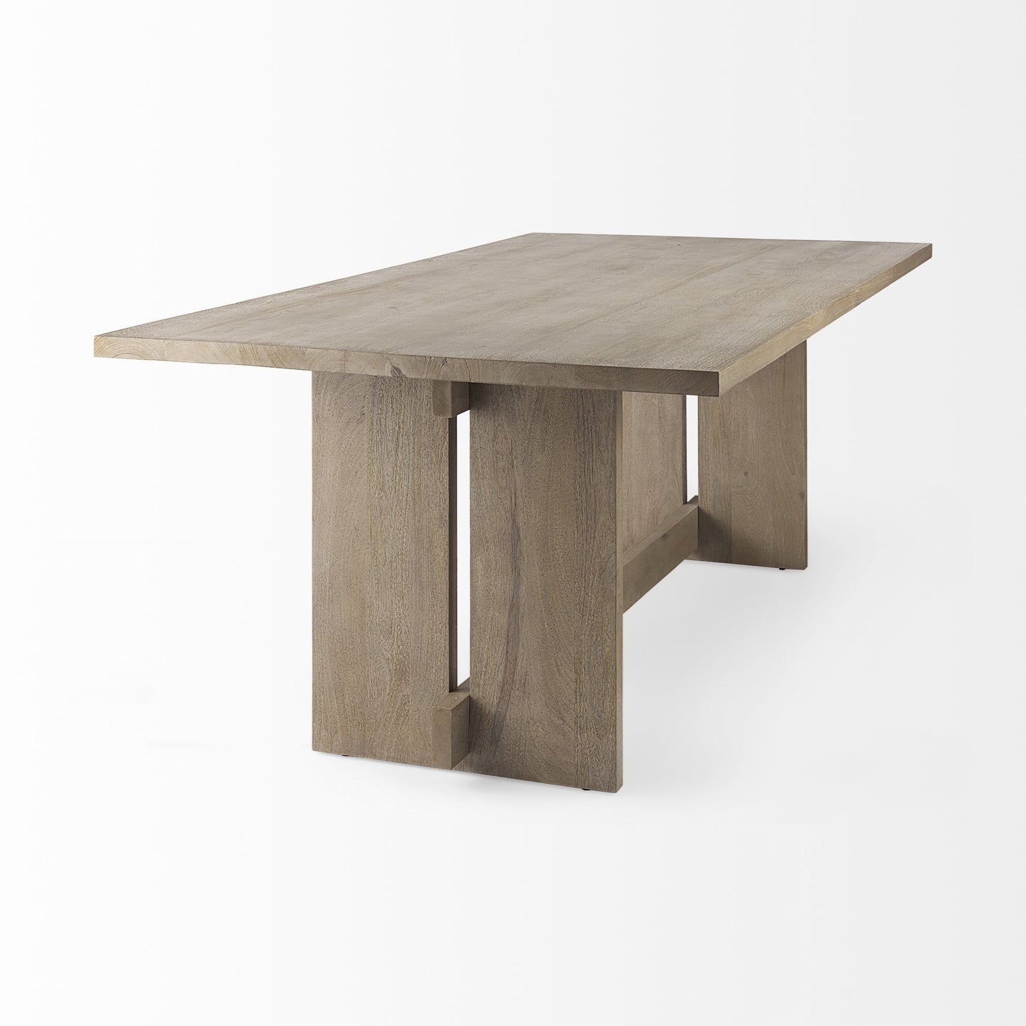 HERMOSA 84" TAUPE WOOD DINING TABLE