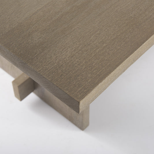 HERMOSA 84" TAUPE WOOD DINING TABLE