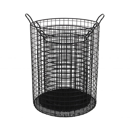 SET OF THREE METAL WIRE STORAGE BASKETS