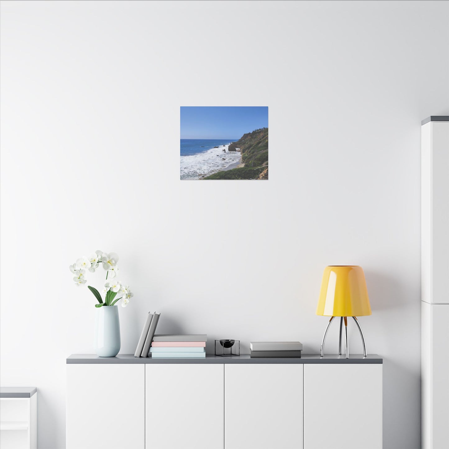 OCEAN SERENE COASTAL LANDSCAPE MATTE CANVAS PRINT WALL ART - Varnish & Vibe