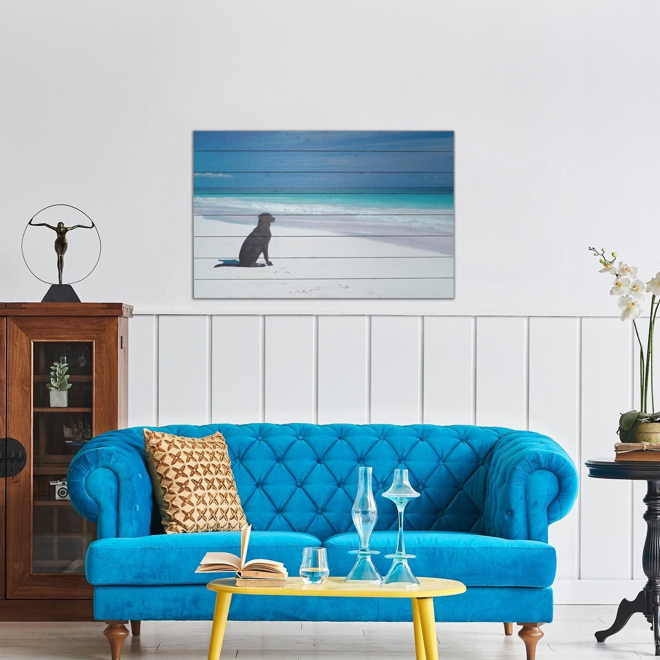 OCEAN DOG AT THE BEACH WALL ART
