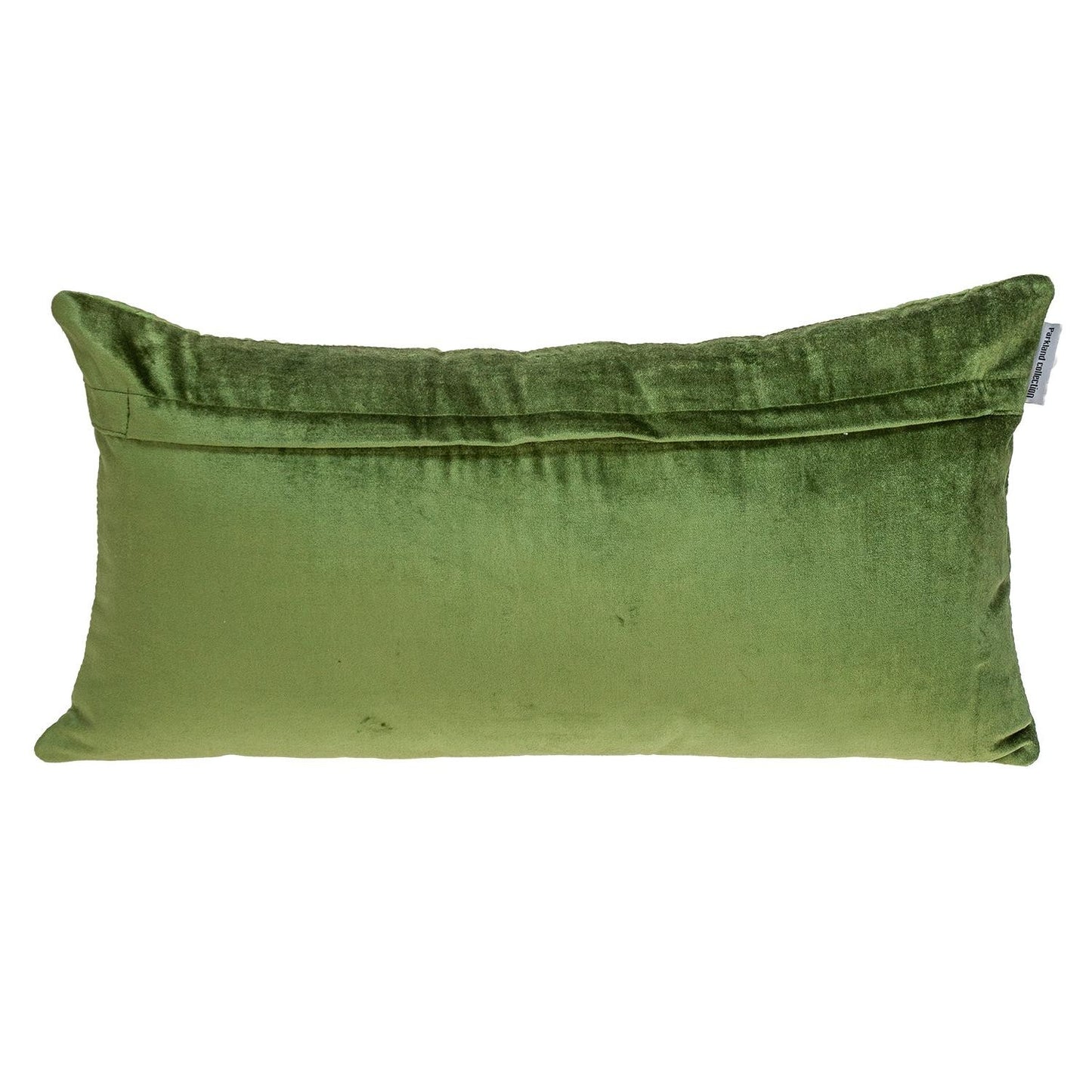 Tufted Olive Green Velvet Lumbar Accent Pillow - Varnish & Vibe
