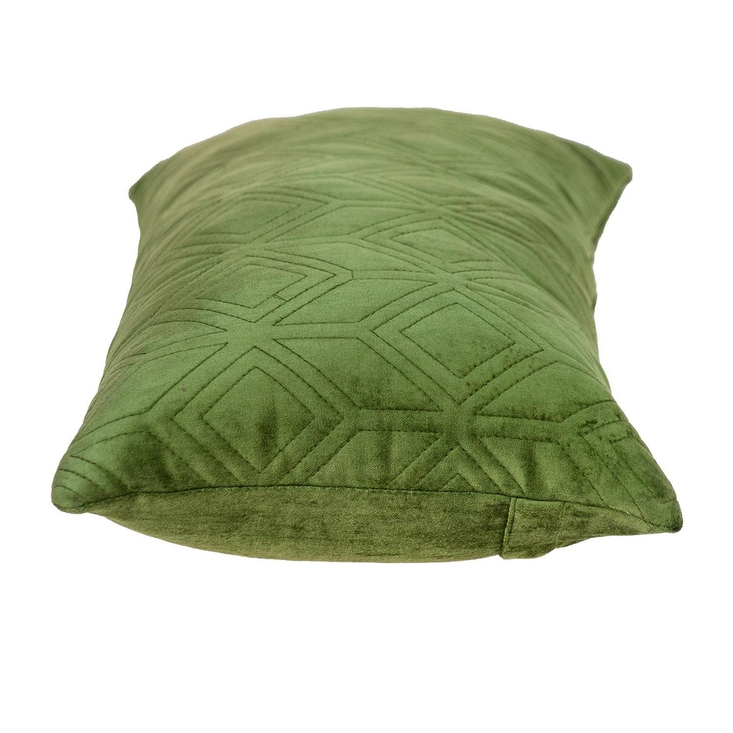 Tufted Olive Green Velvet Lumbar Accent Pillow - Varnish & Vibe