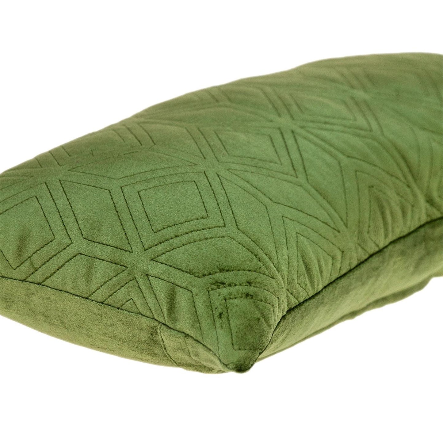 Tufted Olive Green Velvet Lumbar Accent Pillow - Varnish & Vibe