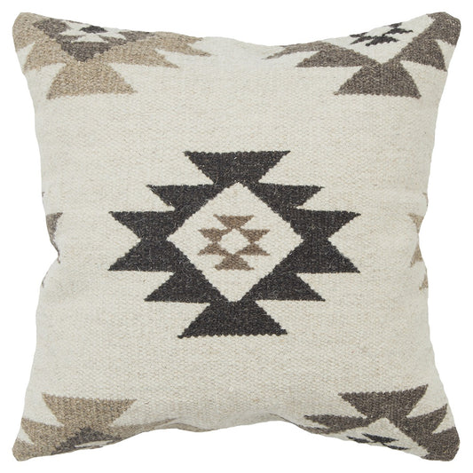 CALABASAS CREAM BEIGE CLASSIC IKAT PATTERN THROW PILLOW - Varnish & Vibe