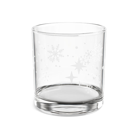 Snowflakes Winter Rocks Glass, 10oz - Varnish & Vibe