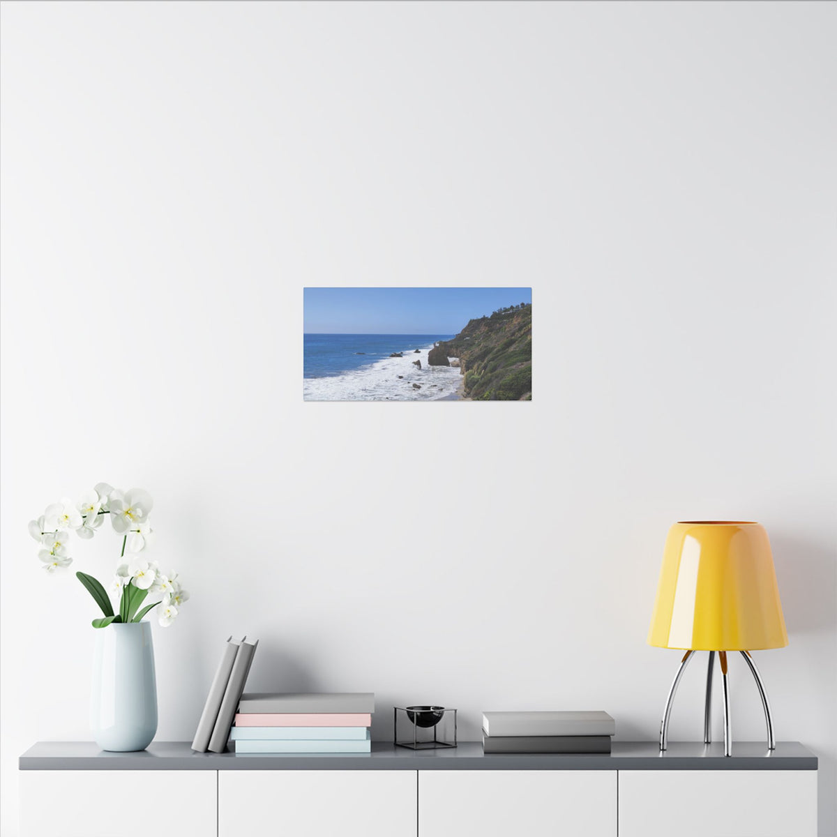 OCEAN SERENE COASTAL LANDSCAPE MATTE CANVAS PRINT WALL ART - Varnish & Vibe